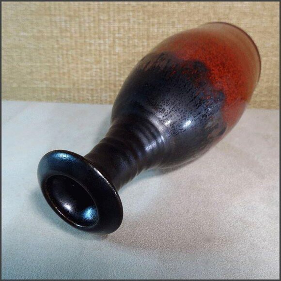 North Carolina Barking Spider Pottery Raku Weed Pot Signed - Picture 3 of 6